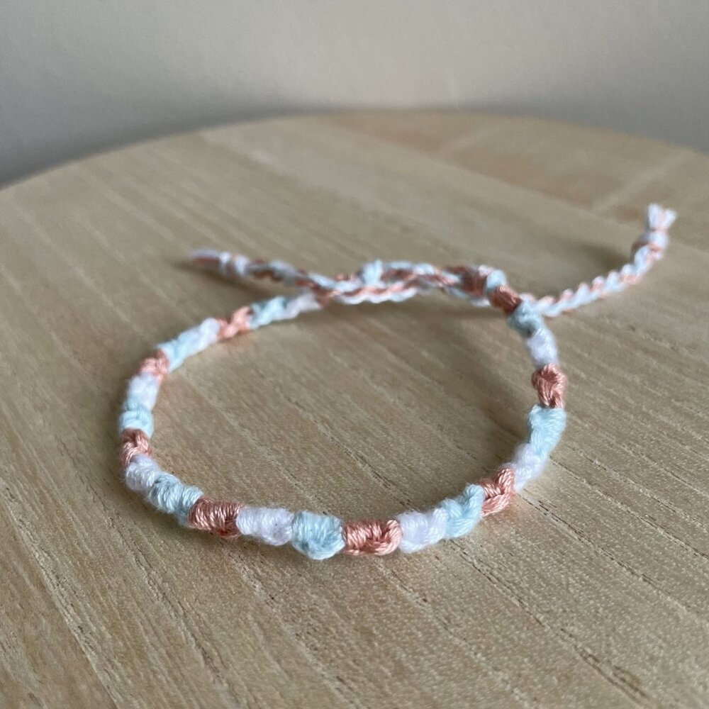 Lua Bracelet, anklet, trendy, comfortable, tie, embroidery thread, woven, gift,